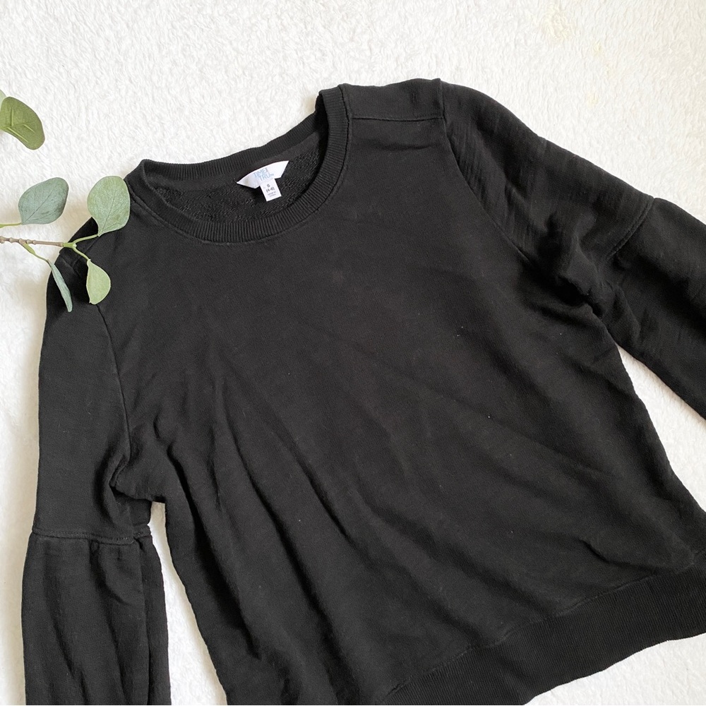 Time & Tru | balloon sleeve crewneck sweatshirt